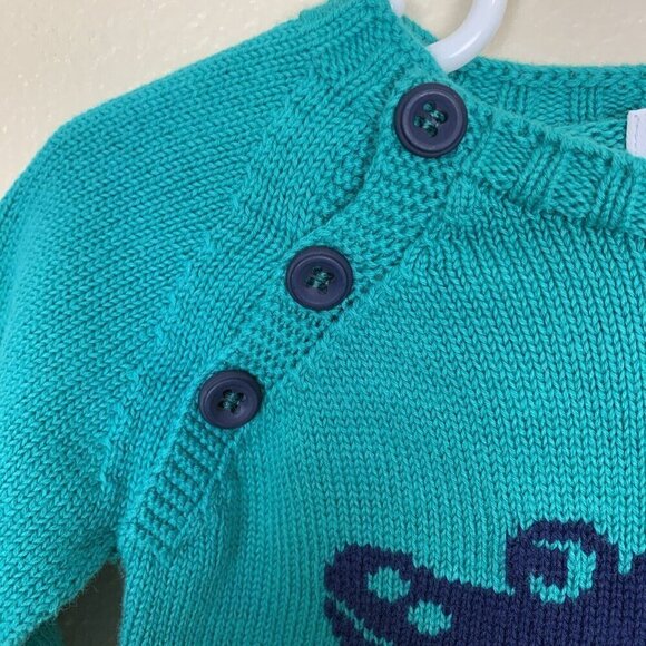 Fina Ejerique Crocodile Knit Pullover Sweater Teal Spain Baby Boys 3 Months - Picture 4 of 13